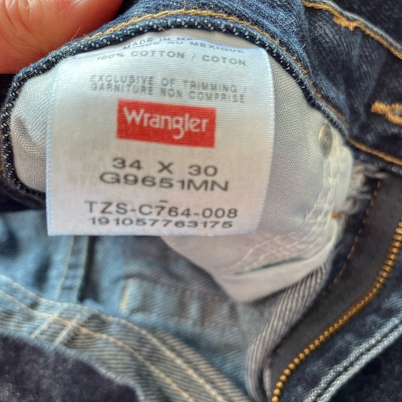Wrangler Classic Blue Denim Jeans size 34x30 - Picture 4 of 5
